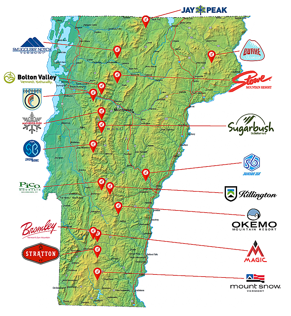 map of vermont ski areas Scenic Vermont Scenic Photography Activities And Skiing map of vermont ski areas