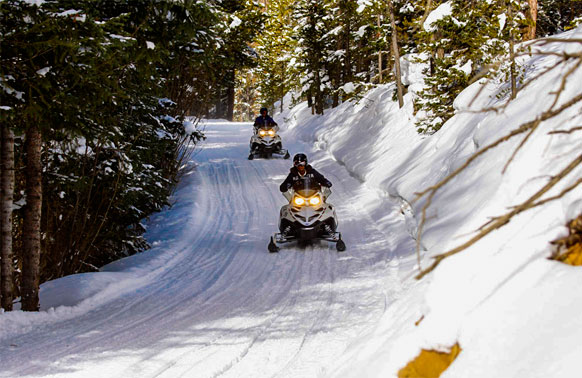 Snowmobile in Vermont